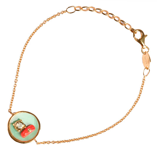 Round green bracelet Color