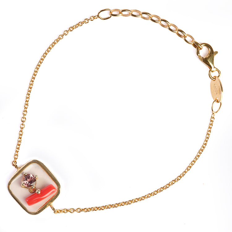 Pink Color Square Bracelet