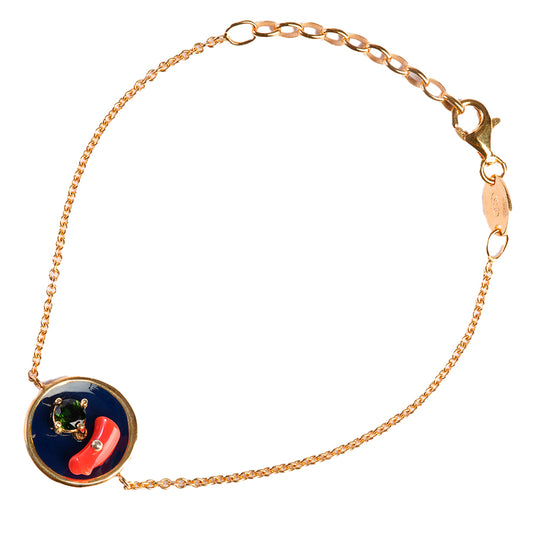 Round blue bracelet Color