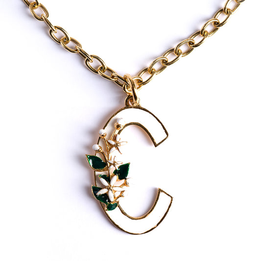 Ciondolo Lettera C con Zagara Bloom