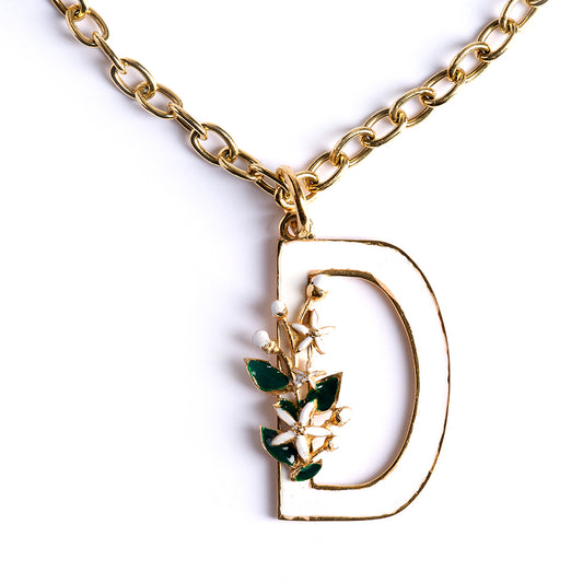 Ciondolo con Lettera D Zagara Bloom