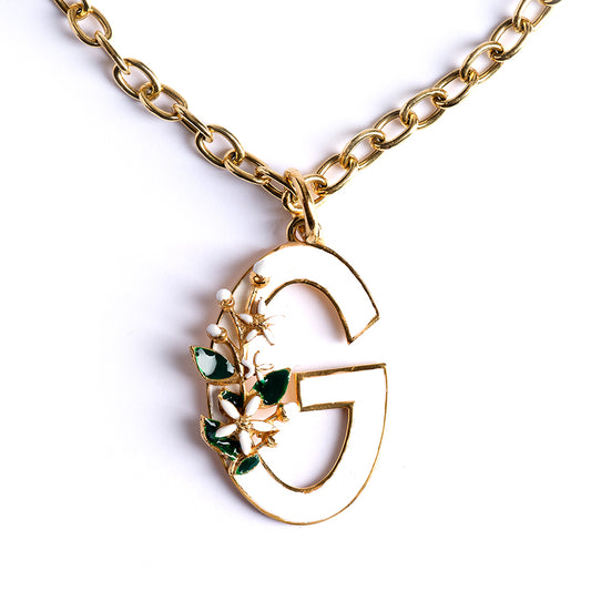 Ciondolo Lettera G con Zagara Bloom