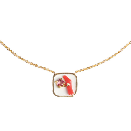 White square crew neck Color