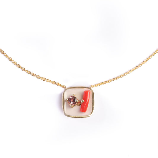 Pink square choker Color