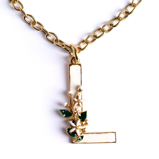 Ciondolo Lettera L con Zagara Bloom