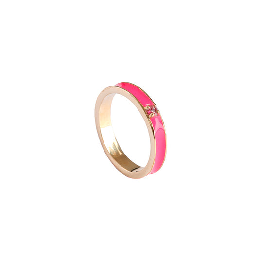 Anello Fucsia con Rubino Rosso Cerchio