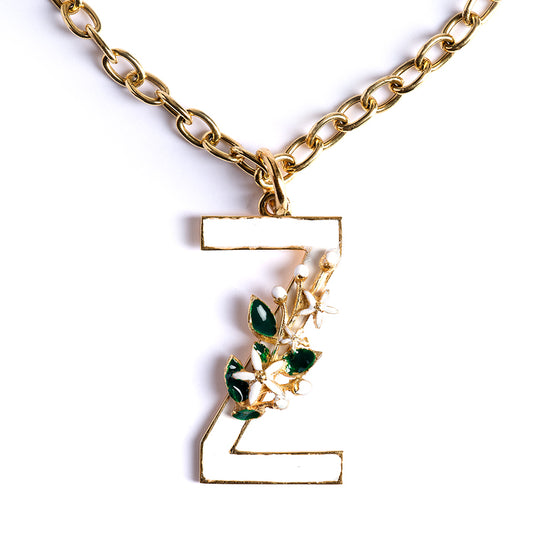 Letter Z pendant with Orange Blossom