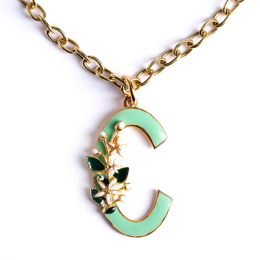 Ciondolo Lettera C con Zagara Bloom
