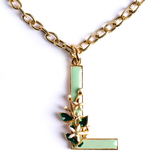 Ciondolo Lettera L con Zagara Bloom