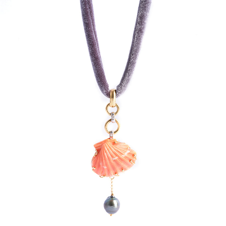 Living Coral Shell Pendant