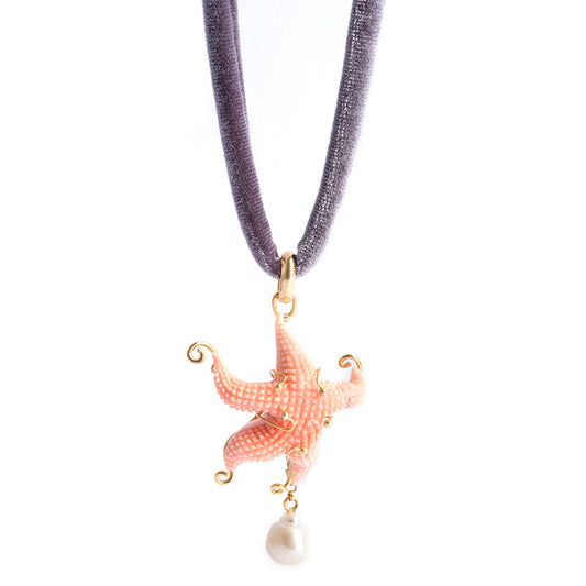 Living Coral Starfish Pendant