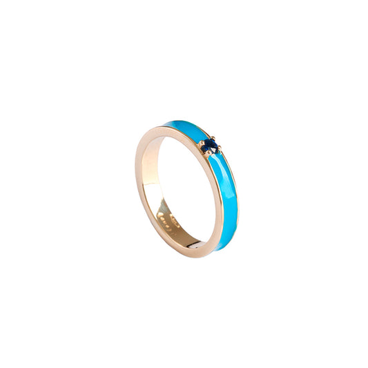 Turquoise Ring with Turquoise Sapphire