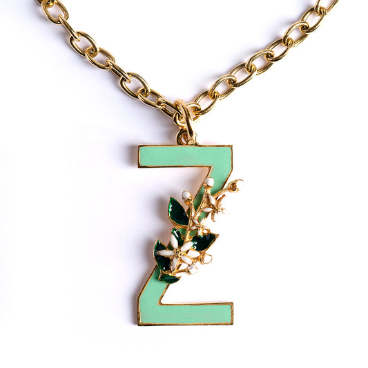 Letter Z pendant with Orange Blossom